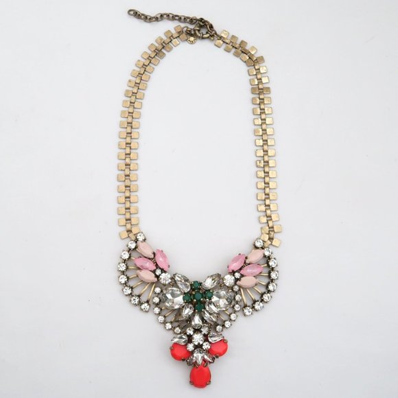 J CREW Crystal Fan statement necklace - Picture 1 of 3